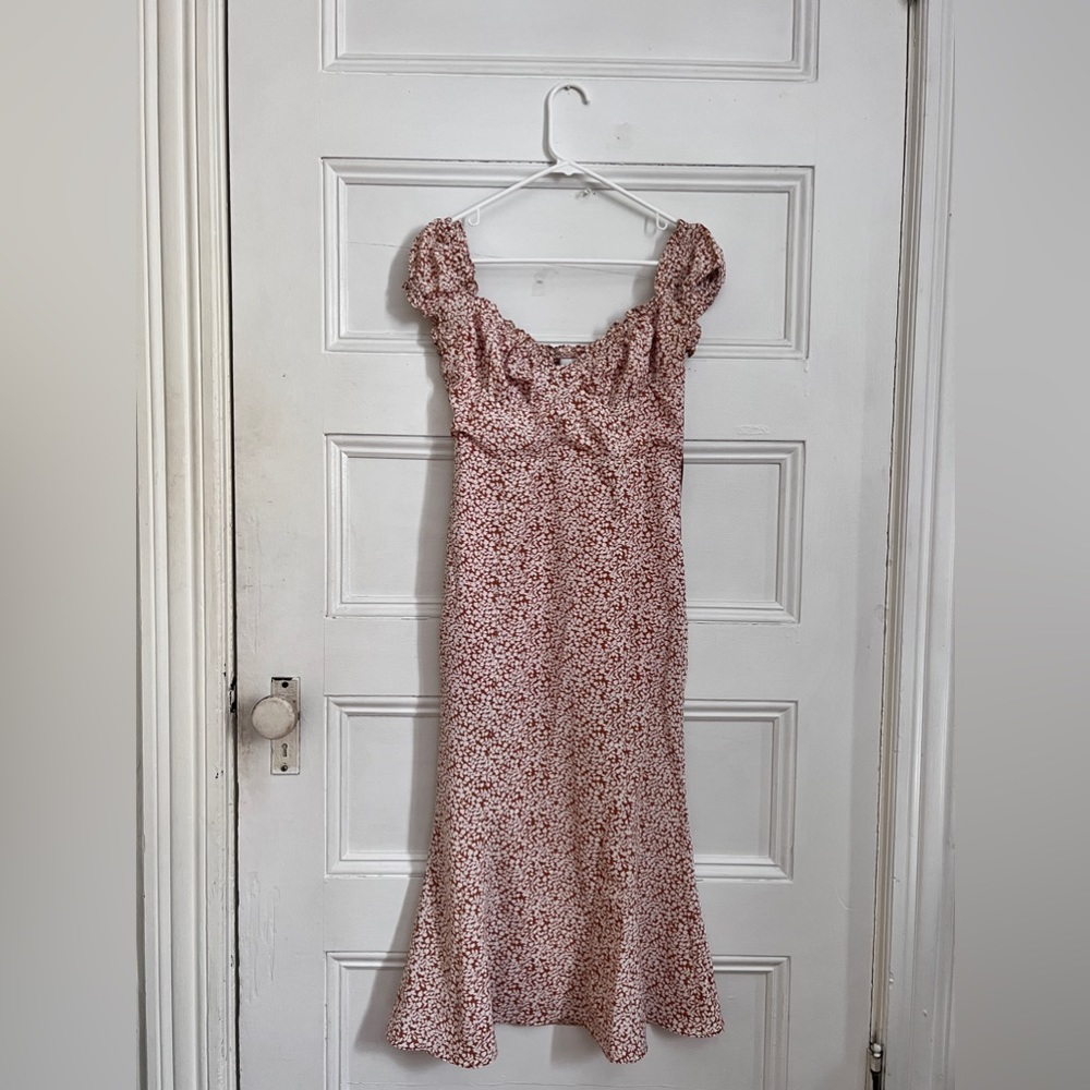 pretty princess Polly orange midi dress